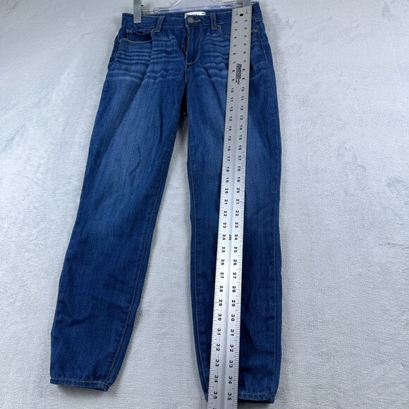 Paige Hoxton Crop Jeans Womens Size 26 Medium Wash Mid Rise Denim Stretch Blue - Picture 11 of 12